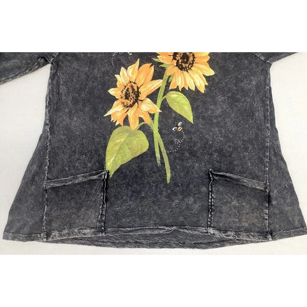 Jess & Jane Sunflower Mineral Wash Tunic Large - Picture 4 of 10